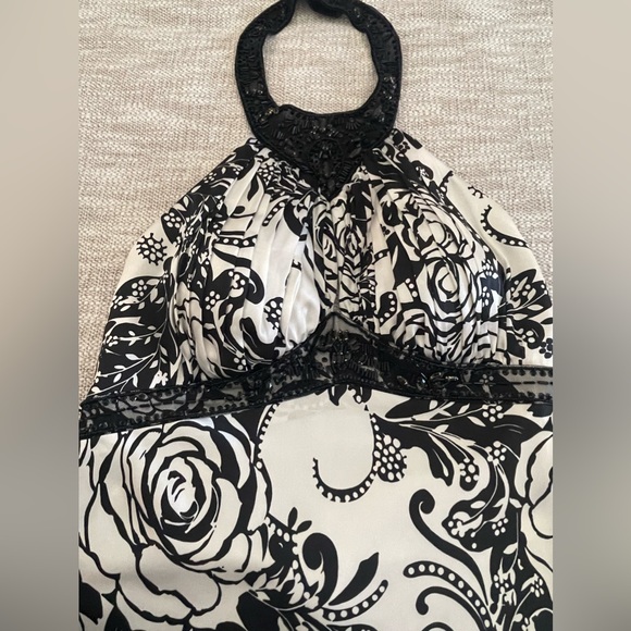 Formal Black and White Dress by Betsy & Adam - Picture 8 of 16